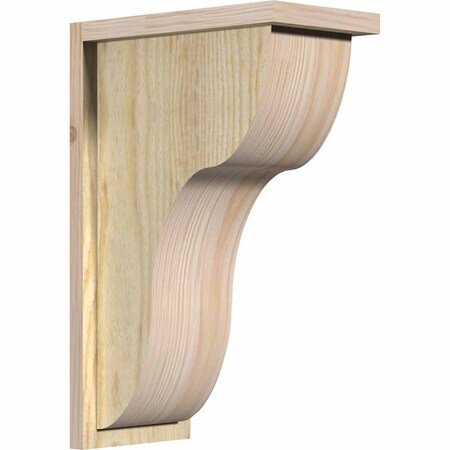 Ekena Millwork Carmel Rough Sawn Corbel w/Backplate, Douglas Fir, 8"W x 14"D x 22"H COR08X14X22CAR01RDF